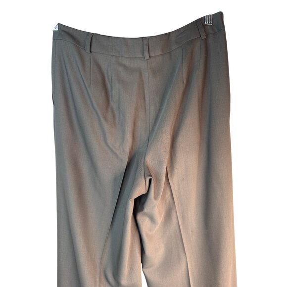 Talbots Italian Wool Blend High Rise Pleated Trousers Gray Professional Pants - Picture 11 of 16